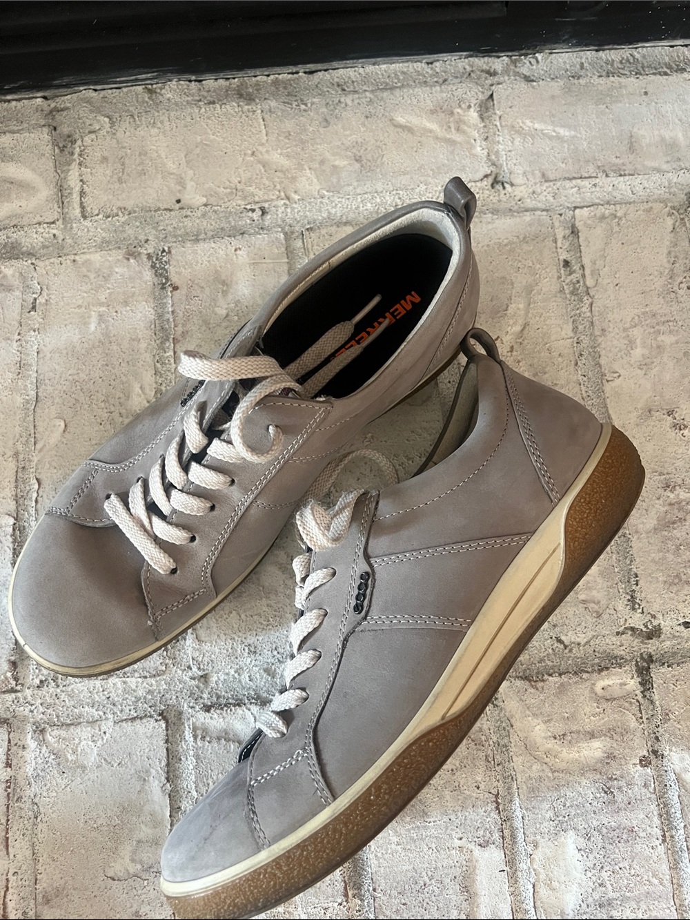 Merrell women’s  Light taupe Suede Lace-Up Sneakers